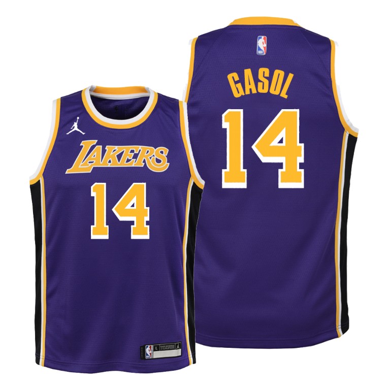 Youth Los Angeles Lakers Marc Gasol #14 NBA 2020-21 Statement Edition Purple Basketball Jersey FGK6383UD